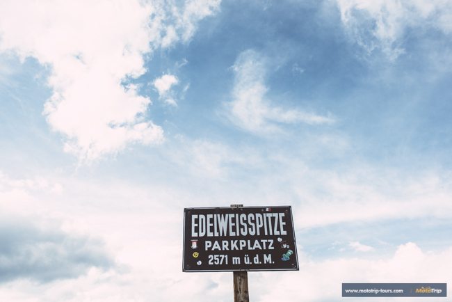 Edelweisspitze sign on the Grossglockner road