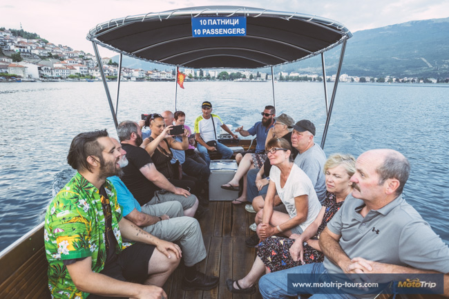 Group of riders on a boat