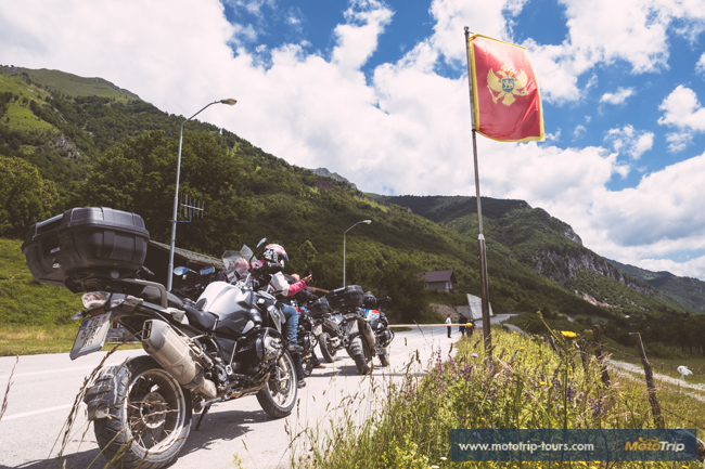 Enter Montenegro on a motorcycle